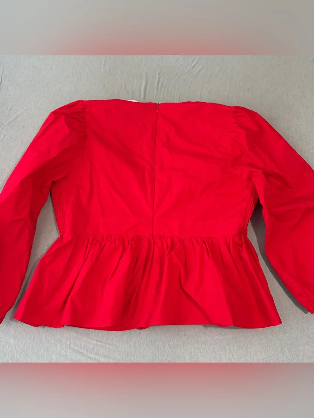 Tuckernuck Hyacinth House Cherry Red Elaina V-Neck Peplum Top